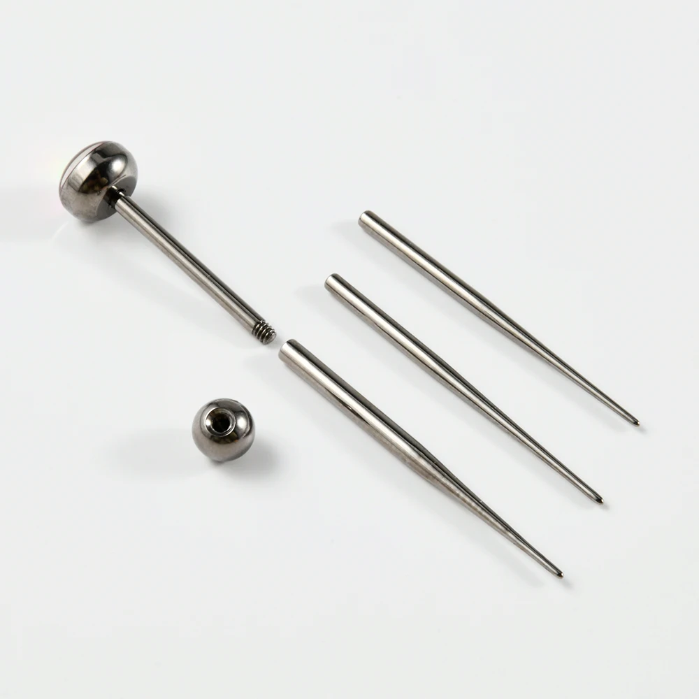 G23 Titanium1Pc Titanium Insertion Pin Taper for Threadless Jewelry Nostril Piercing Taper Push in Earrings Body Piercings Tool