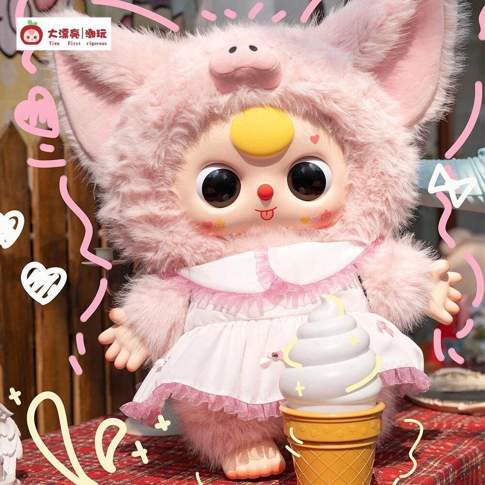 الأصلي 70 سنتيمتر Babythree 1000% الجيل الثاني أفخم دمية العصرية صندوق أعمى جميلة الفينيل الوجه لينة ألعاب من نسيج مخملي 2.0 طفل ثلاثة V2