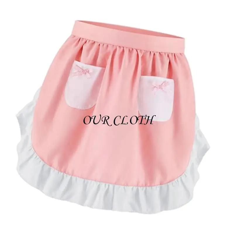 مئزر زي خادمة الخصر مع 2 جيب للنساء لعب دور هالوين كوزبلاي ملحقات المطبخ طبخ الخبز ساحة y1ac