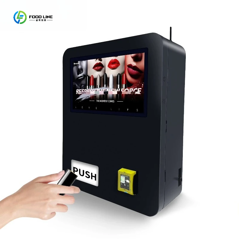 

Настенный сенсорный торговый автомат для косметики с индивидуальным дизайном, новейший тренд, совместимый с SDK, для продажи помады