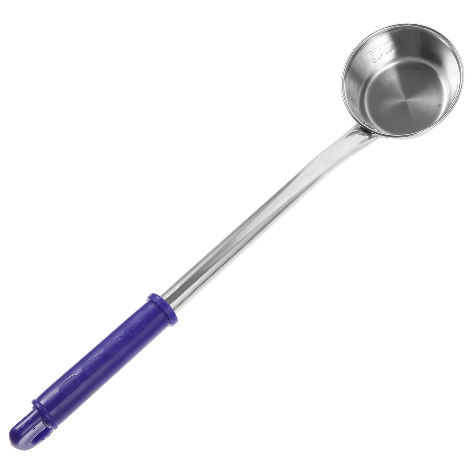 

Extended 39cm Stainless Steel Blue Handle Soup Scoop Water Convenient Large Ladle Spoon Long Practical Kitchen Gadgets