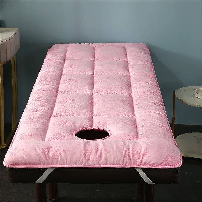 Beauty Salon Bed Mattress Mat Thickened Bed Cushion Mattress Anti Slip Hospital Beauty Room Bed Mat Massage Bed Pad with Hole