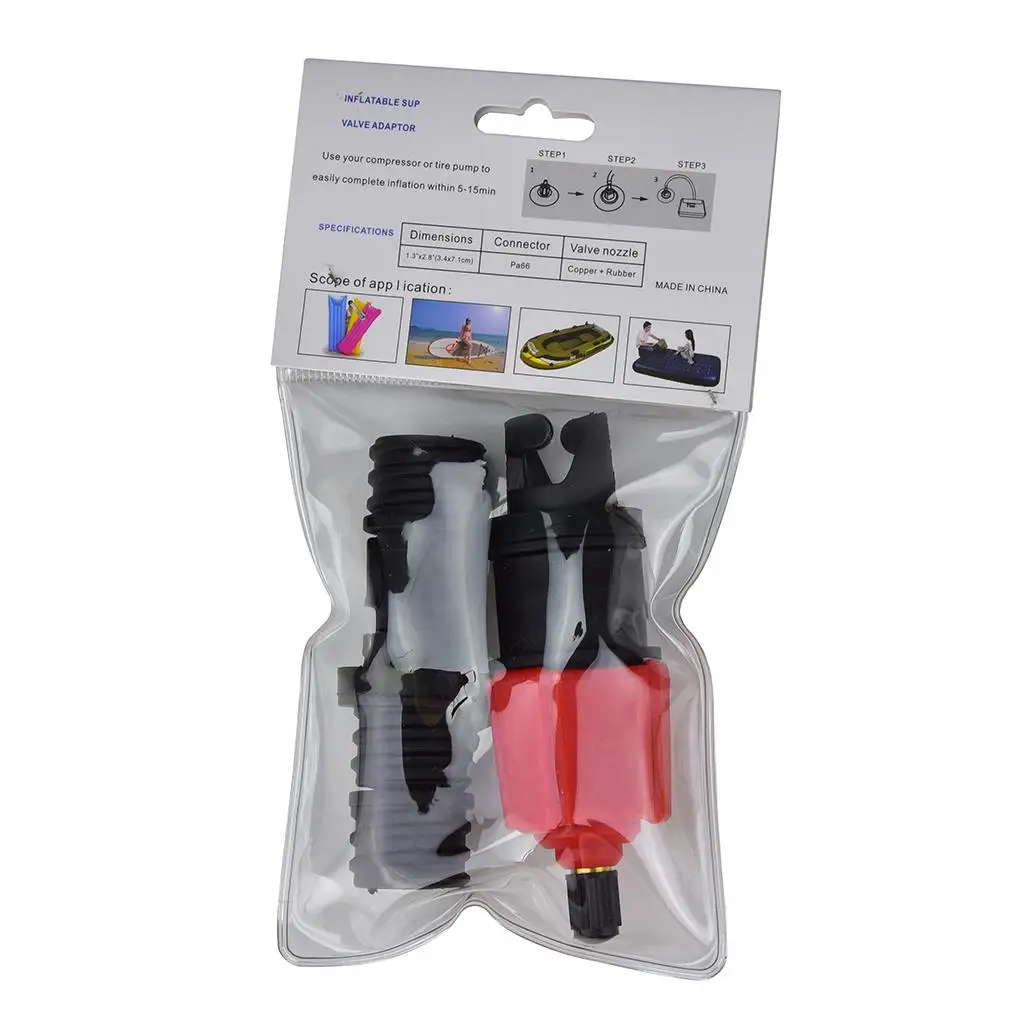 

4 Style Nozzle Pump Converter Durable Nylon Air Valve Adapter for Inflatable Canoe Kayak Boats and Pool Float Use