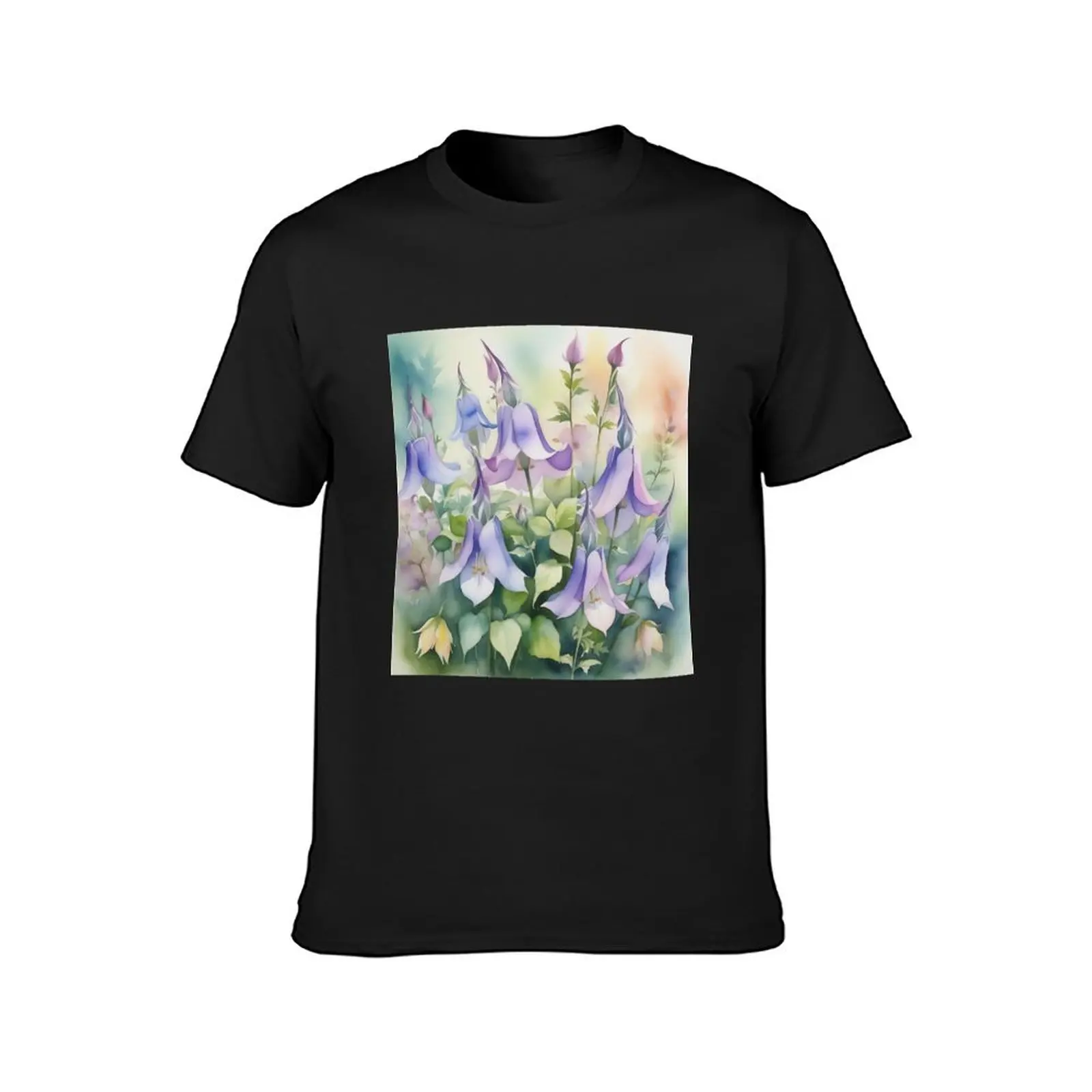 Bluebell watercolor T-Shirt sweat new edition vintage clothes cute tops black t shirts for men