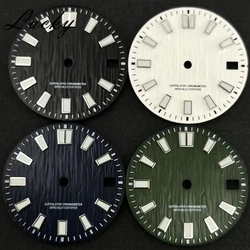High Quality 28.5mm Fit NH35 NH36 Watch Dial Face Water Ripple Texture Movement Single Calendar Watch Face Repair Accessories