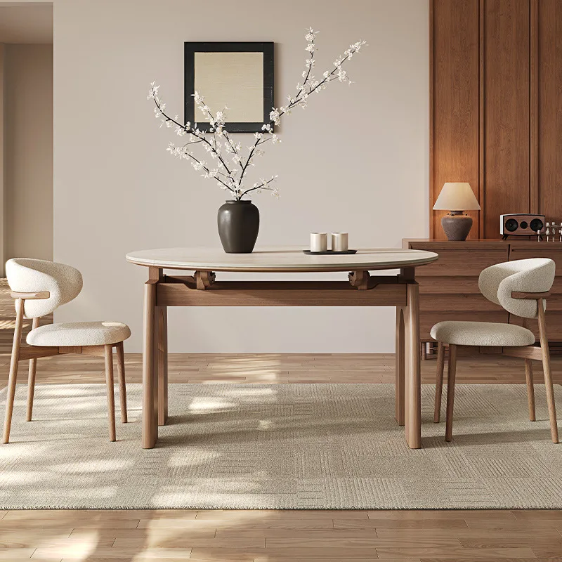 

Обеденные столы из каменных плит, современные минималистичные обеденные столы, винтажная мебель для дома из массива дерева Tavoli Da Pranzo ZY40CZ