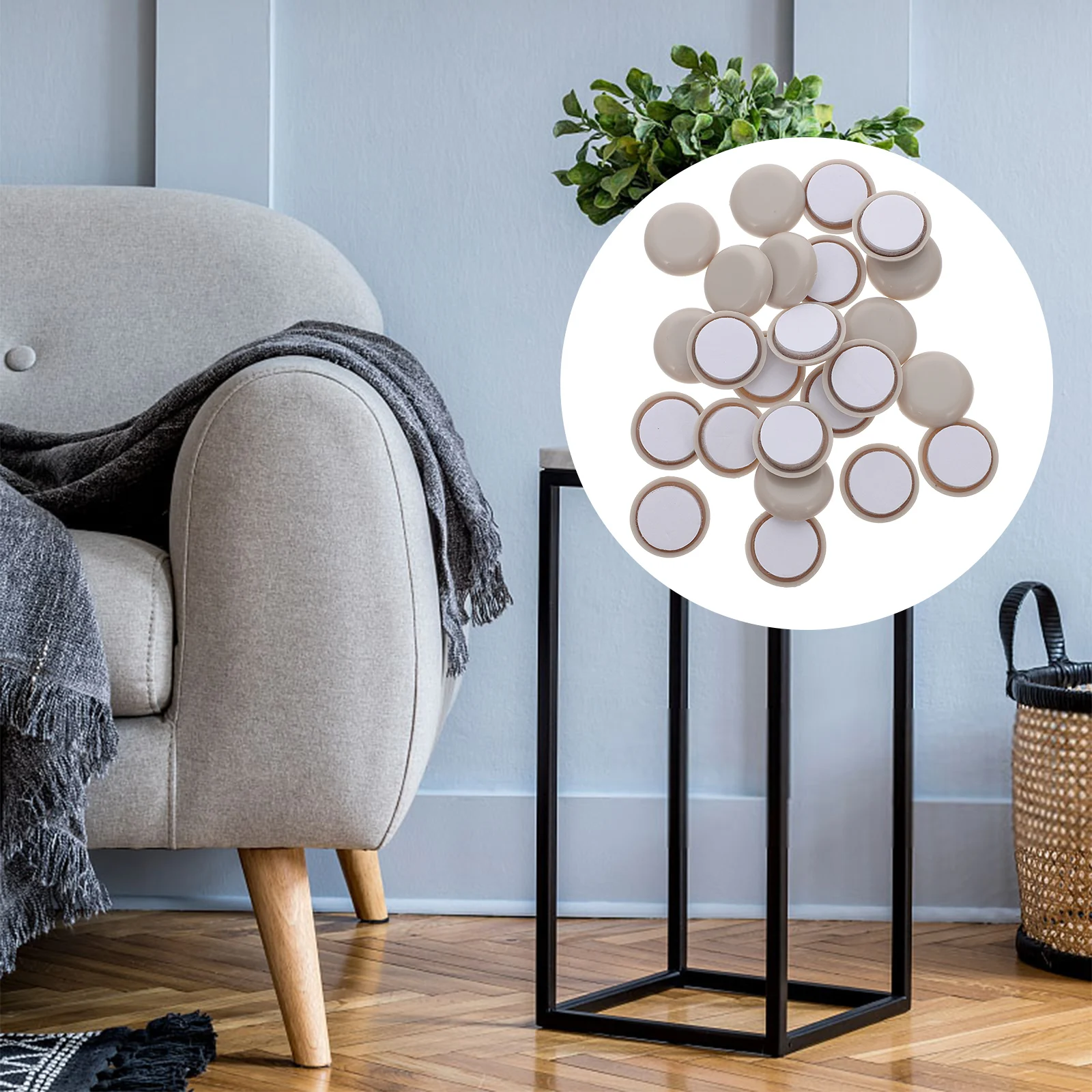 

24pcs Glides Self-Stick Furniture Movers Floor Protectors For Chairs Tables Desks Adhesive Gliders Sliders Pads Furniture Moving