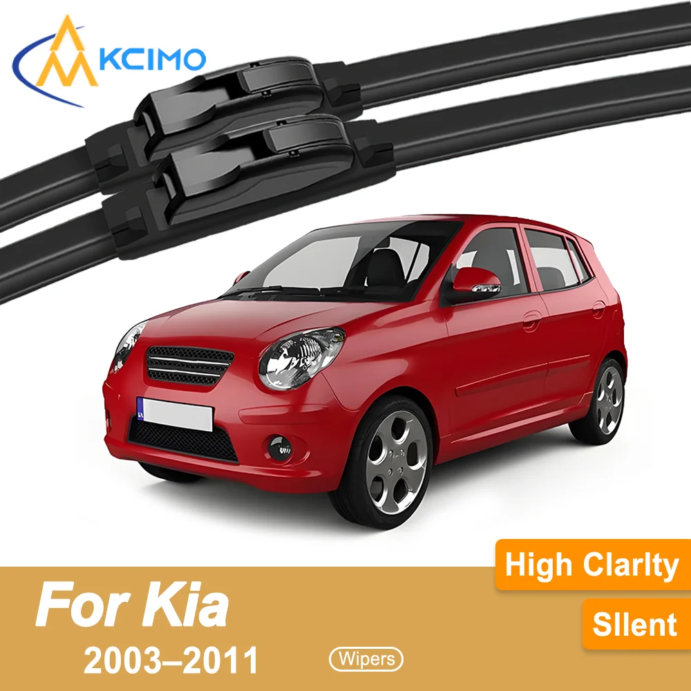 

Premium Rubber Durable Silent All-Weather Windshield Wiper Blades 2pcs for Kia Picanto SA 2003–2011 Front Wiper Blades Set