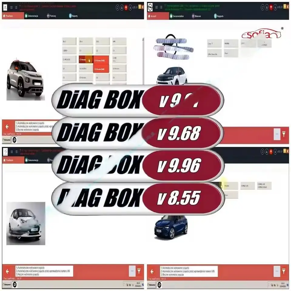 

Herramienta de diagnóstico de coche V9.96 9,91 8,55 ​ 9.68 Diagbox Software de diagnóstico de coche Multilingüe Totalmente funci