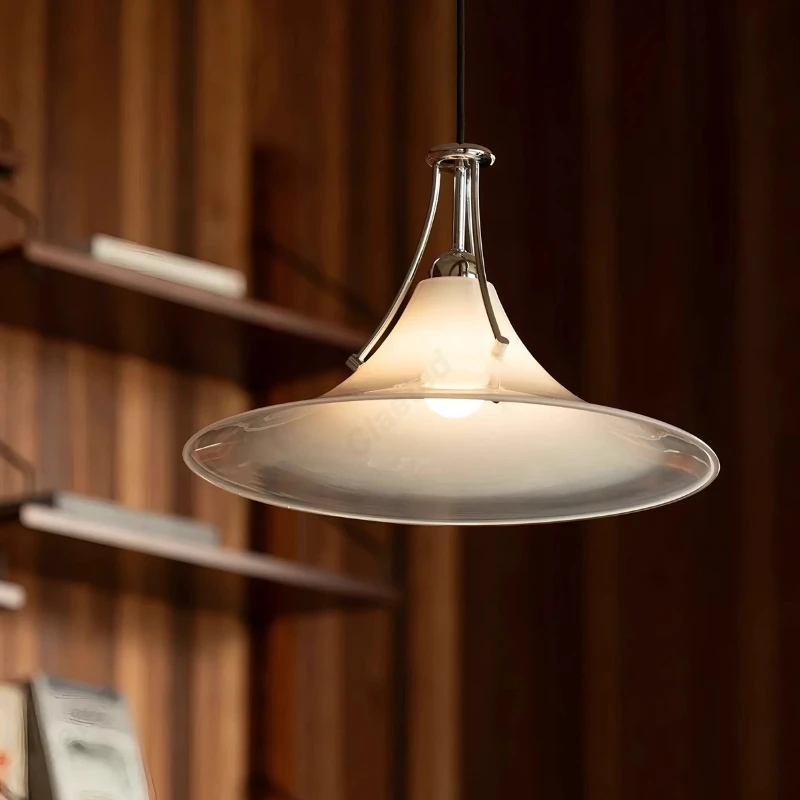 

Новая простая светодиодная стеклянная люстра с рогом для гостиной, столовой, бара, кафе, декоративное освещение