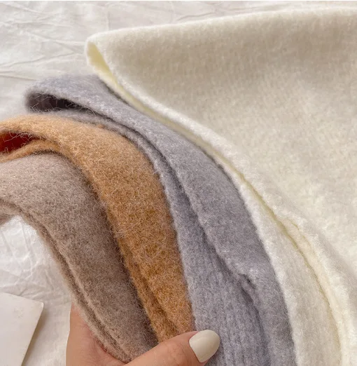 Écharpe tricotée croisée pour femme, écharpe courte, édition coréenne, couleur bloquée, couverture de cou chaude à boutons, automne et hiver