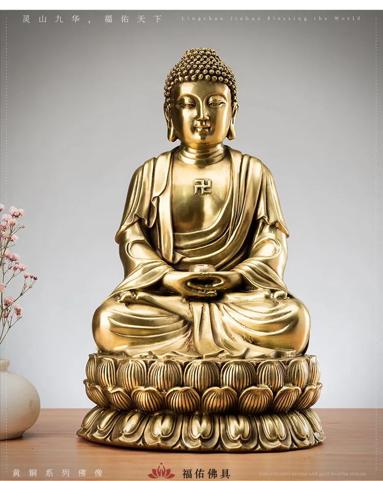 Special Offer High grade Copper worship Buddha statue Sakyamuni home family efficacious safe GOOD LUCK protection Talisman