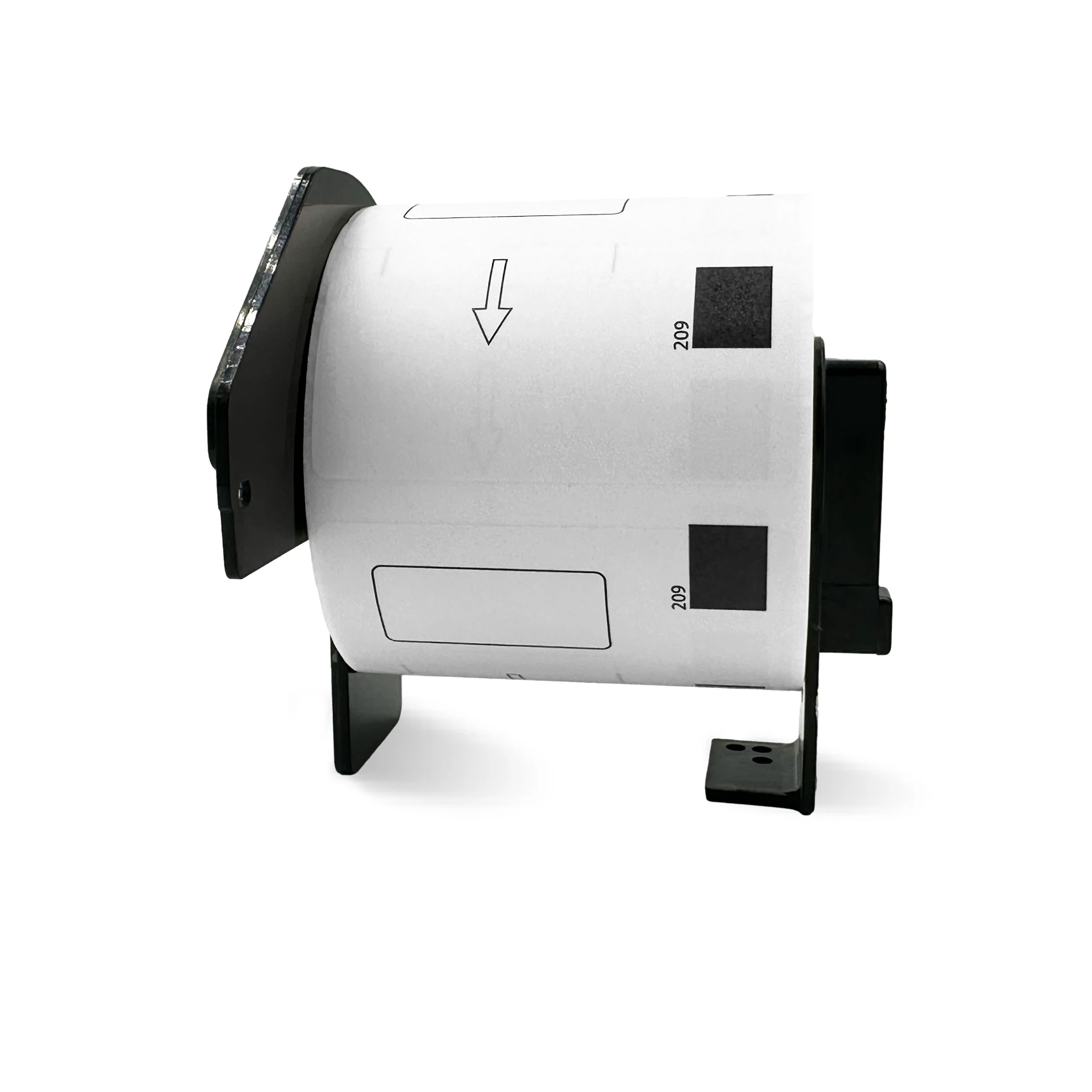 Compatible Brother DK-11209 Label Roll Black on White, 29mm x 62mm 800 labels/roll with label holder cartridge and paper box