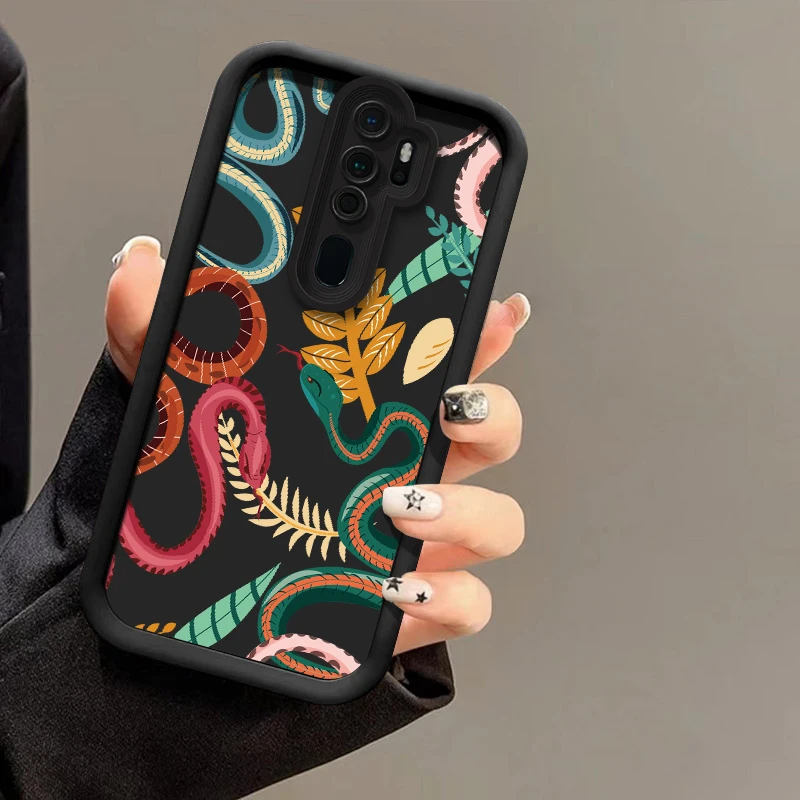 

Soft TPU Phone Case For OPPO A92S A76 A74 A73 A72 A60 A53 A52 A38 A33 A32 A58 A57S A55 A54S Pattern Snake Shockproof Cover