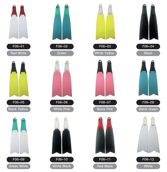 Professional Modular Free Diving Long Blade Fins, Comfort Lightweight Harpoon Diving Equipment for Underwater Divers