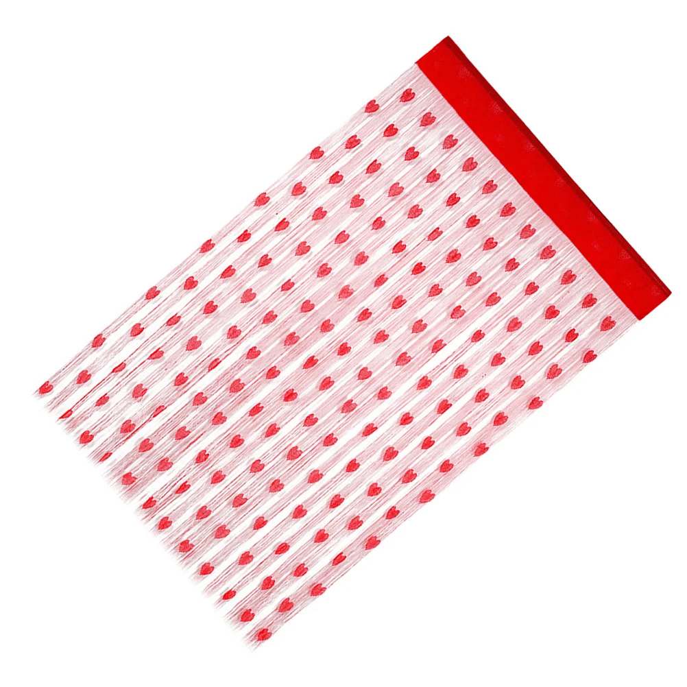 

2pcs Curtain For Door Heart Pattern Party Backdrop Wedding Decoration Valentine'S Day Wall Window Hanging Home Decor