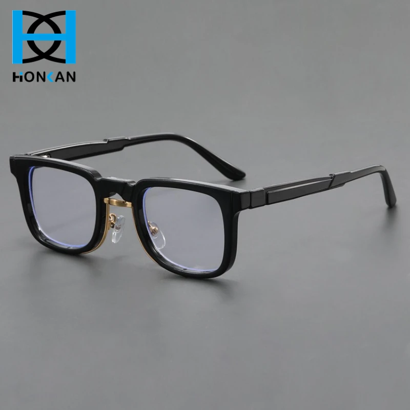 

Business Square Glasses Men Fashion Brand Designer Men's Optical Glasses Trendy Flat Mirrors for Female Eyeglasses