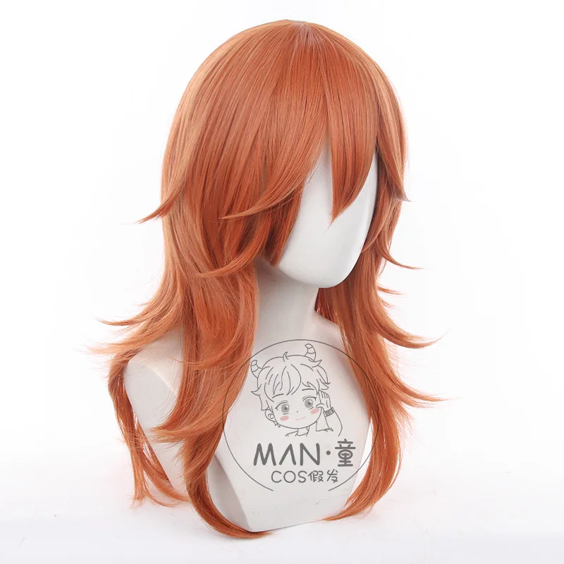 Motosserra homem anjo diabo cosplay peruca longo ondulado em camadas de cabelo espetado presente de halloween