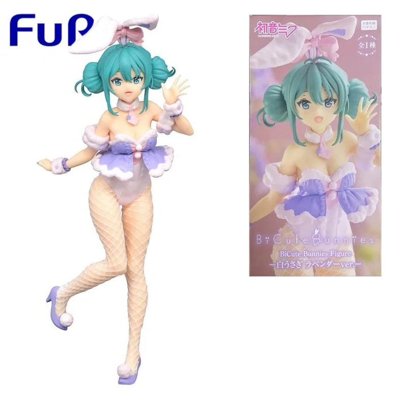 

FuRyu Original BiCute Bunnies Hatsune Miku Lavender rabbit ver. Anime Action Figure Toys For Boys Girls Children Birthday Gifts