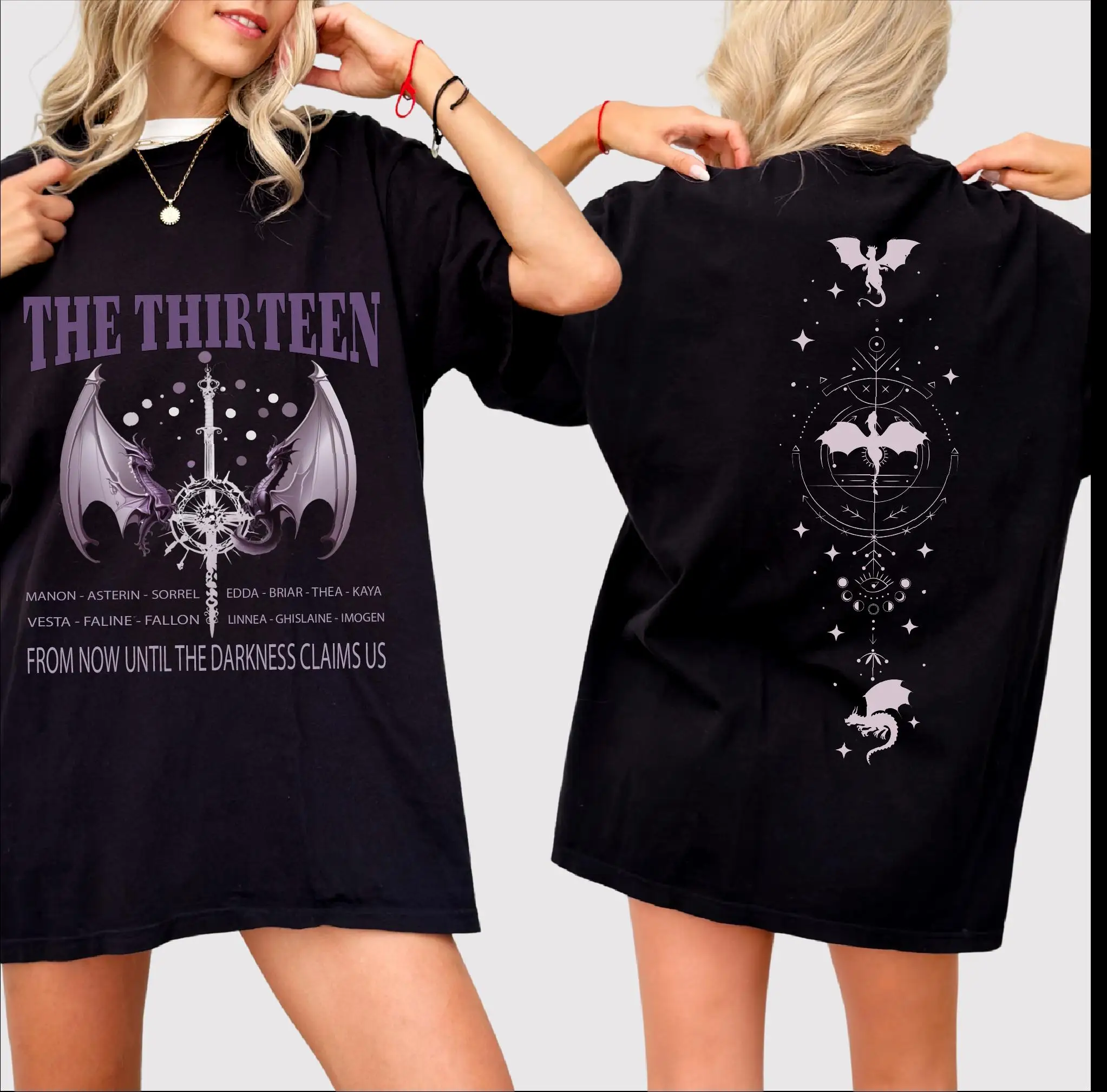 The Thirteen Throne of Glass 2 Sides Tshirt, From Now Until The Darkness Claims Us Shirt, We Are The Thirteen T-shirt