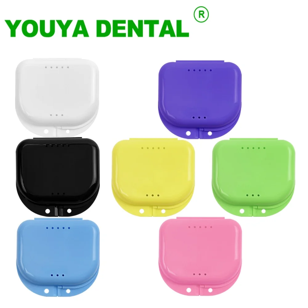 10pcs Denture Bath Storage Box Fake Teeth Orthodontic Retainer Case Mouth Guard Container Plastic Organizer Oral Hygiene Tools