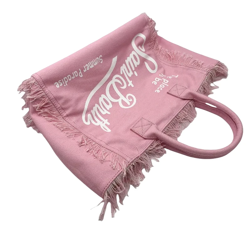 

Pink Women's Canvas Bag 2024 New Trend Multi-functional Casual Daily Handbag High Quality Fashion All-in-one Shoulder Bag