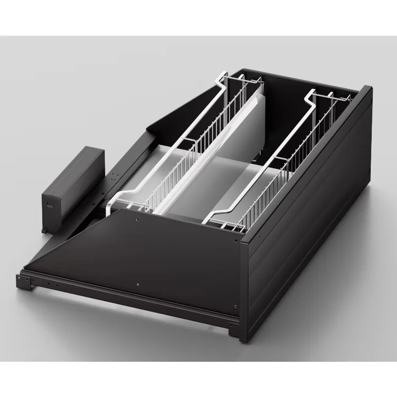 Intelligent anti-pinch electric kitchen basket lift machine all-aluminum seasoning hanging cabinet