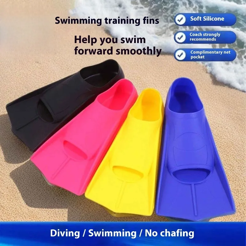 

Professional Swimming Fins Adults Foot Silicone Freediving Training Gear Freestyle Breaststroke Snorkeling Water Sport Equipment