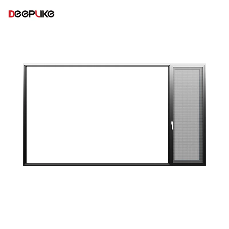 Deeplike Hurricane Proof Wind Resistant Aluminum Swing Casement Window Double Glass House Windows