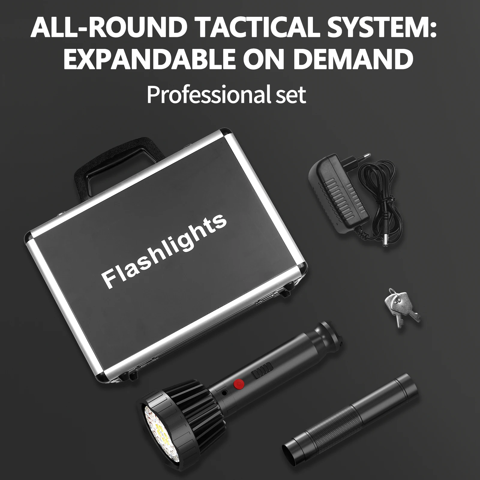 USB Rechargeable 1000 Lumen Pulsed LED Flashlight For Outdoor Safety And Security Protection