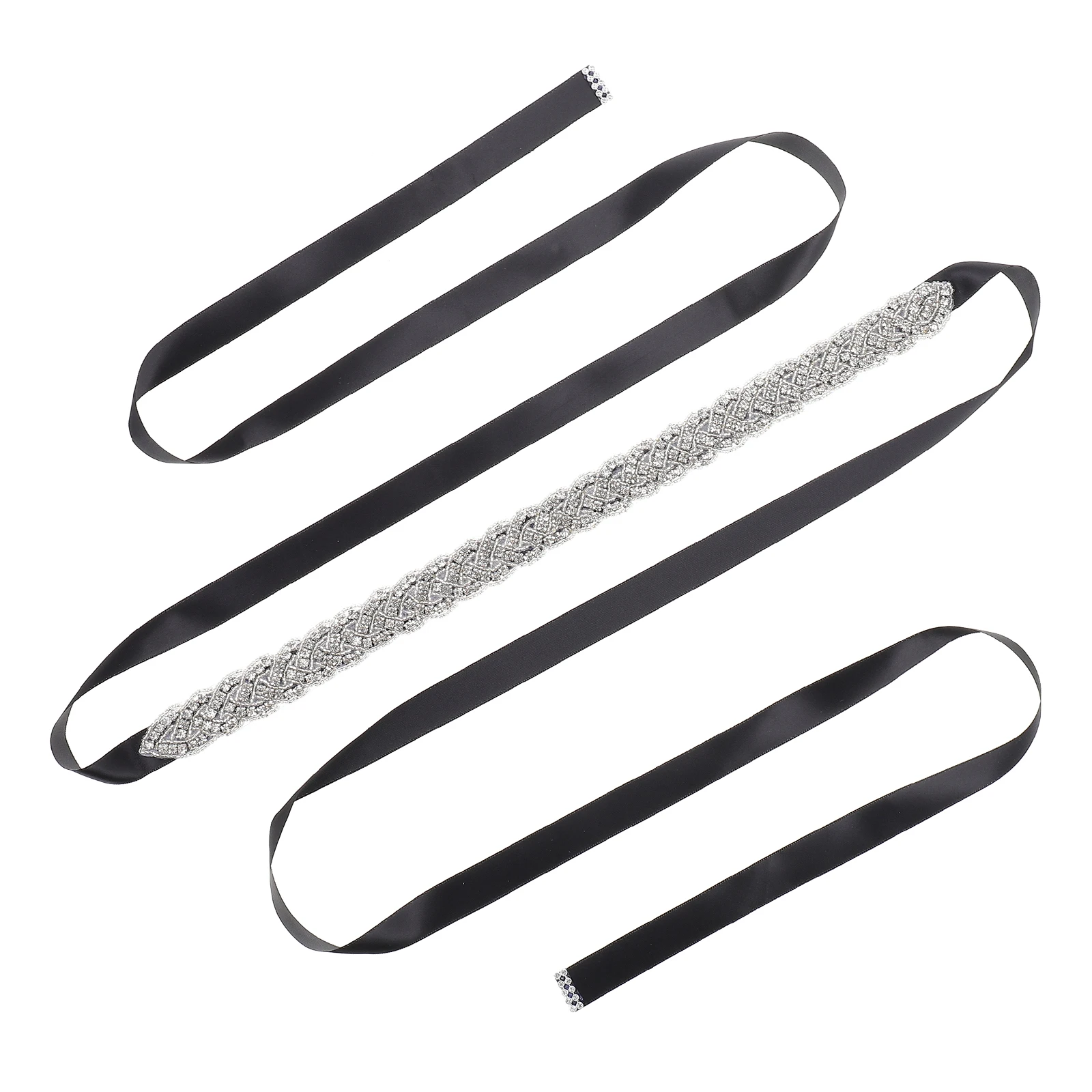 

Rhinestone Wedding Dress Belt Elegant Women White Corset Bridal Girdle Waistband Sashes Banquet Party Accessories