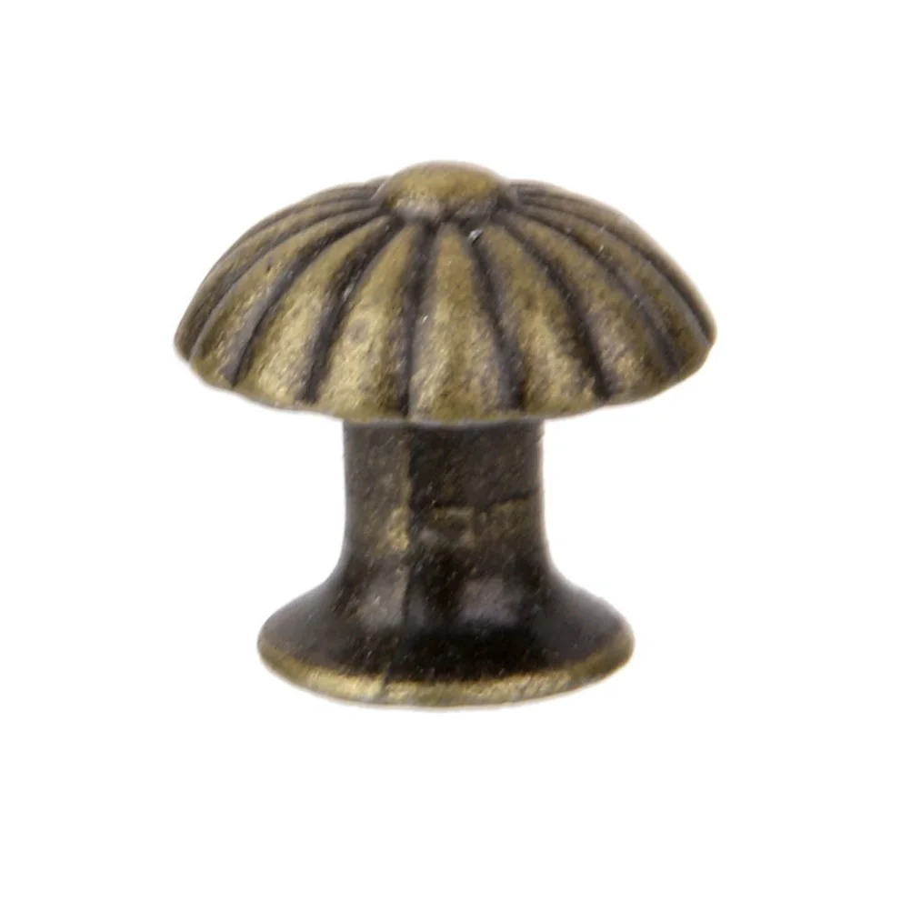 

10 Pcs Retro Handle Vintage Cabinet Knobs Bronze Drawer Shaped Handles Pulls Mini Round Single Hole