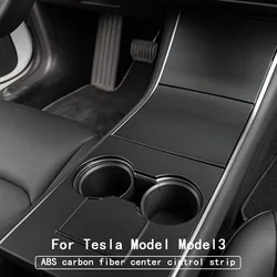 Model3 ModelY Car Central Control Panel Protective For Tesla Model 3 Console Interior Accessories 2020 Carbon Fibre Model Y ABS