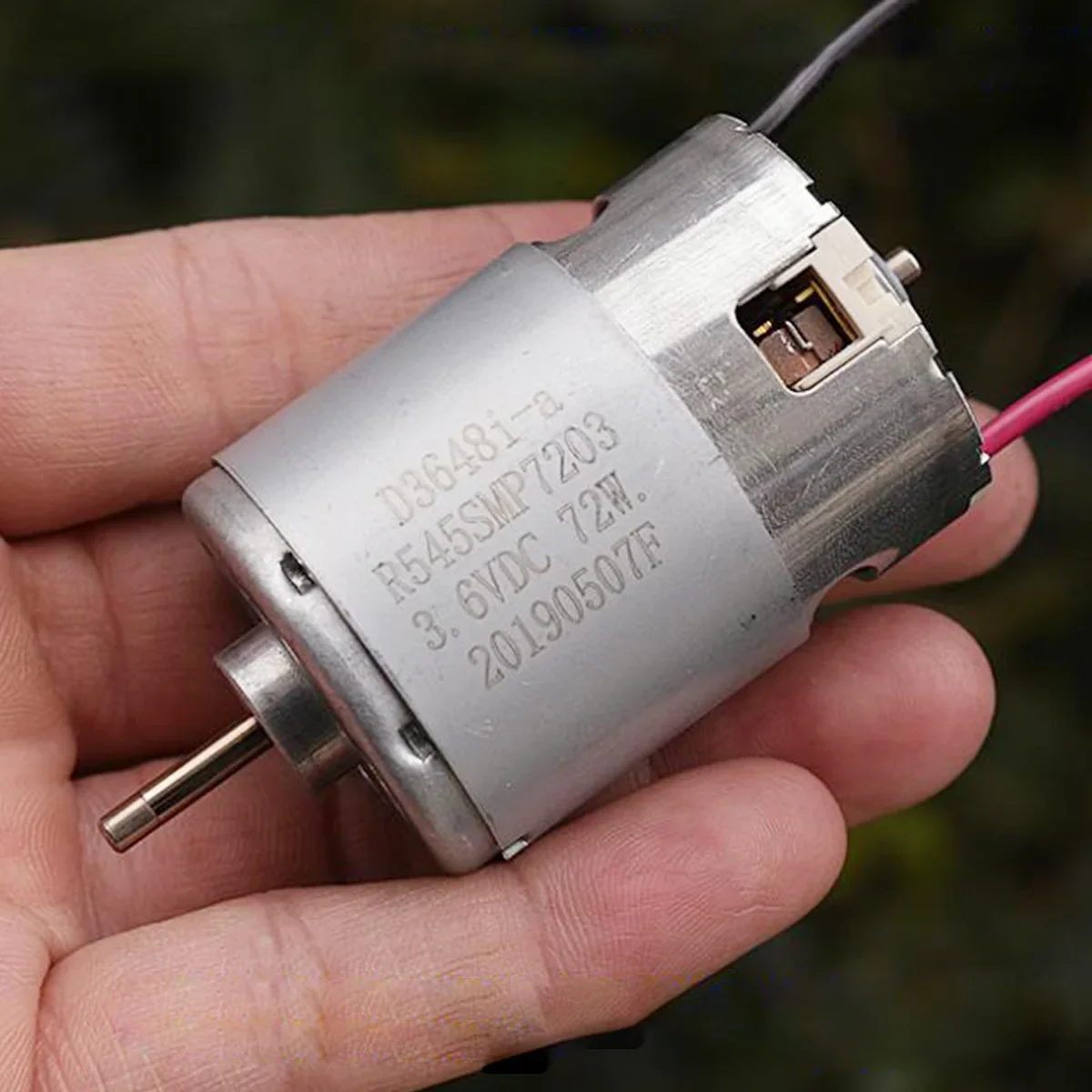 Micro 545 DC Motor DC 3V 3.7V 72W High Speed Compensatory Carbon Brush Front Ball Bearing High Power Hand Drill Engine