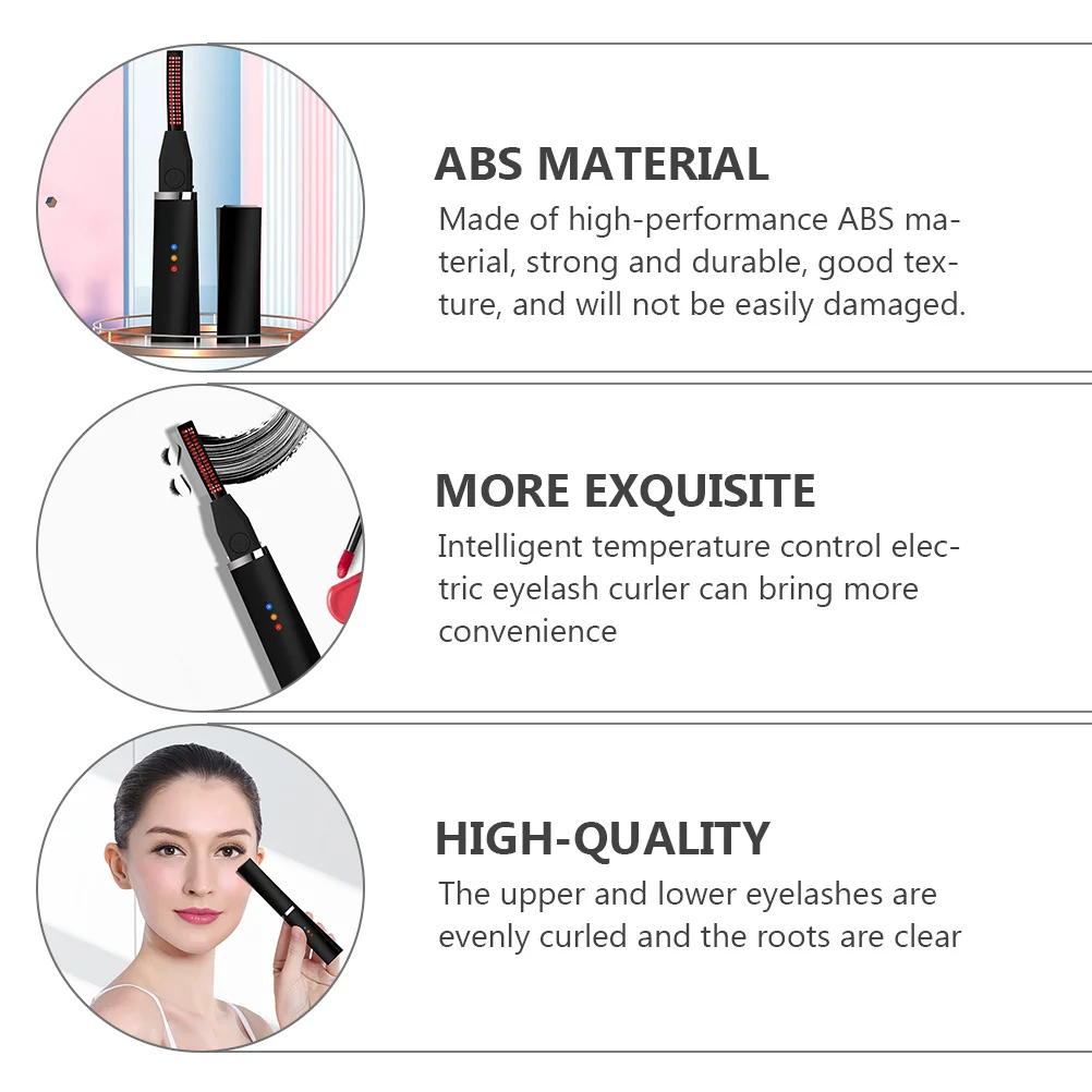 

Eyelash Curler Electric Tool Heating Heated USB Charging Curling Clip Beauty Abs Rechargeable Makeup