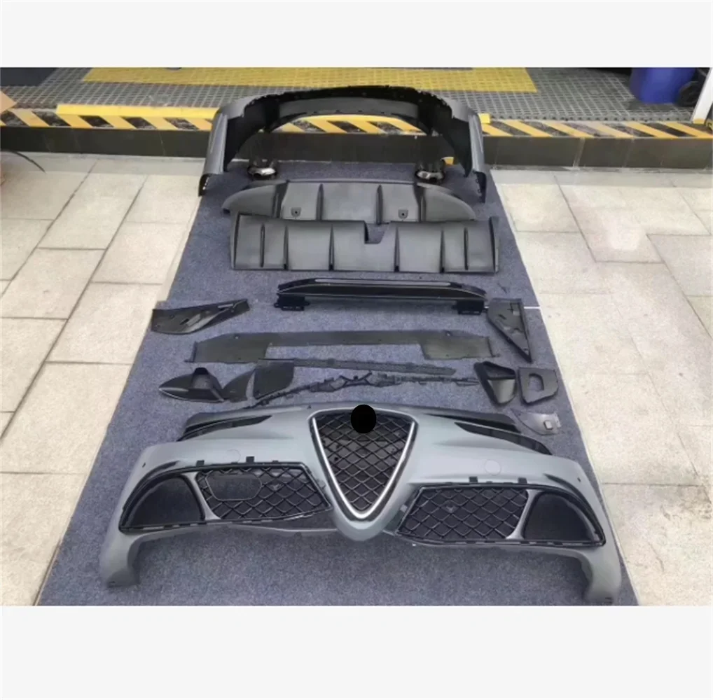Car surround front rear bumper assembly grill Side skirts body kit for Alfa Romeo Stelvio giulia