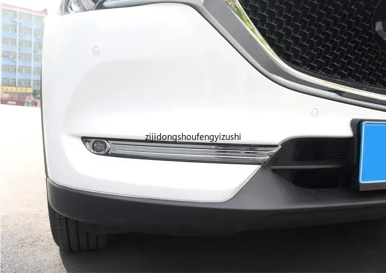 Car Front Rear Headlight Eyebrow Strip Cover Trim Eyelids Accessories Exterior Kit For Mazda Cx-5 Cx8 2017-2018 2019 2020-2021 view 3