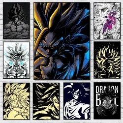Anime Super Saiyan Goku Vegeta Dragon Ball Mural Cartoon Home Decor Living Room HD Poster Painting Christmas Gift for Children