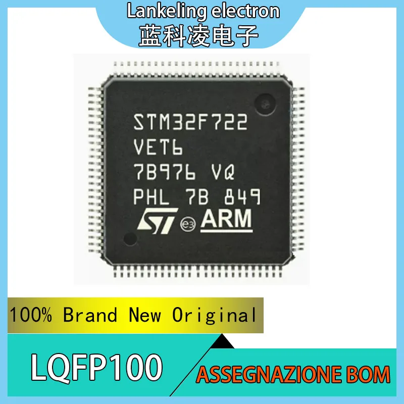 

STM32F722VET6 STM STM32F STM32F722 STM32F722VE STM32F722VET 100% Brand New Original IC MCU LQFP-100 chip