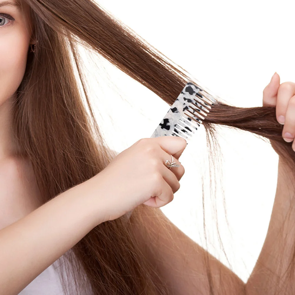 

2Pcs Anti Static Hair Combs Acetate Detangling Styling Combs for Curly Wet Hair Frizz Taming Comb Set Curl Comb