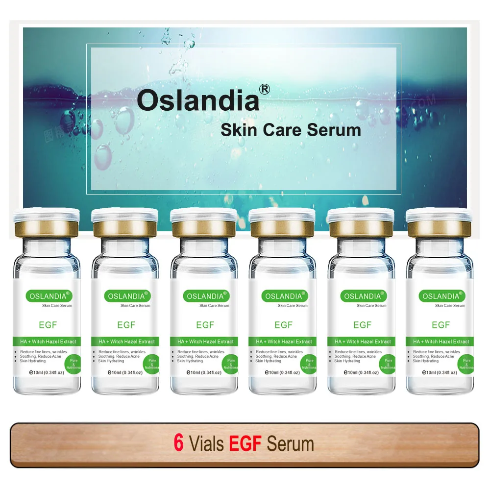 Oslandia egf ha bruxa hazel extrato rosto essência anti-acne reduzindo linhas finas rugas pele soro facial 10mlx12 frascos/caixa