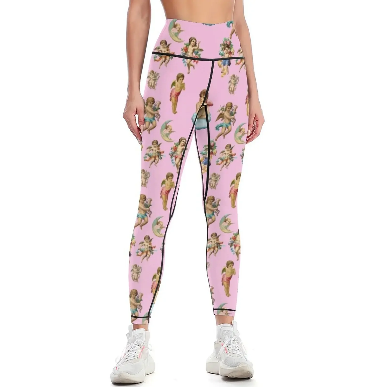 

angel cherub antique Leggings legging gym jogging pants Women's push up gym sportswear woman Womens Leggings