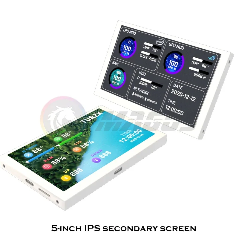 Computer Hardware IPS Display 5 Inch USB TYPE-C Secondary Screen Mini ITX Case Monitor CPU GPU RAM Monitoring Free Of AIDA64