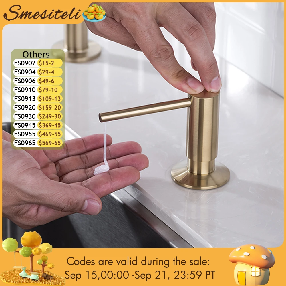 

Kitchen Sink Soap Dispenser Extension Tube Kit Stainless Steel Press Head Soap Liquid Deck Mounted Rubber Hose Connect Bottle