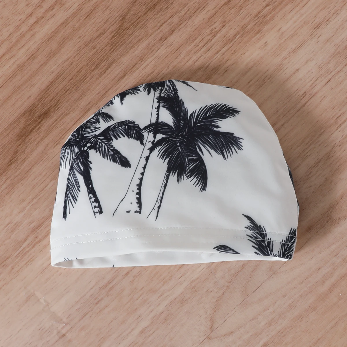 Baby Boy Summer Beach Vacation Style 2-Piece Set Coconut Tree Pattern Round Neck Front Zipper Short-Sleeved One-Piece Swimsuit with Hat