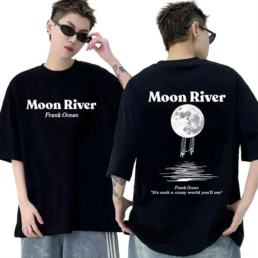Rapper Frank Retro Graphic T Shirt Men's Hip Hop Ocean Album Clothing T-Shirts Y2k Unisex Blond Fashion Oversized Cotton T-shirt image 6
