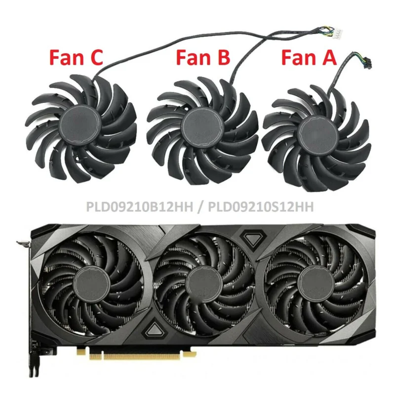 PLD09210B12HH / PLD09210S12HH Fan For MSI RTX 3070 3080 3090 VENTUS 3X Gaming NW