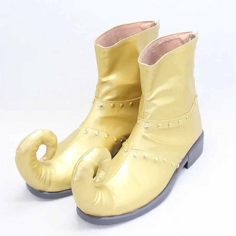 Dio Brando Cosplay Shoes Anime JoJo Cosplay Props Halloween Carnival Golden Boots Party PU Shoes Big Size Custom Made