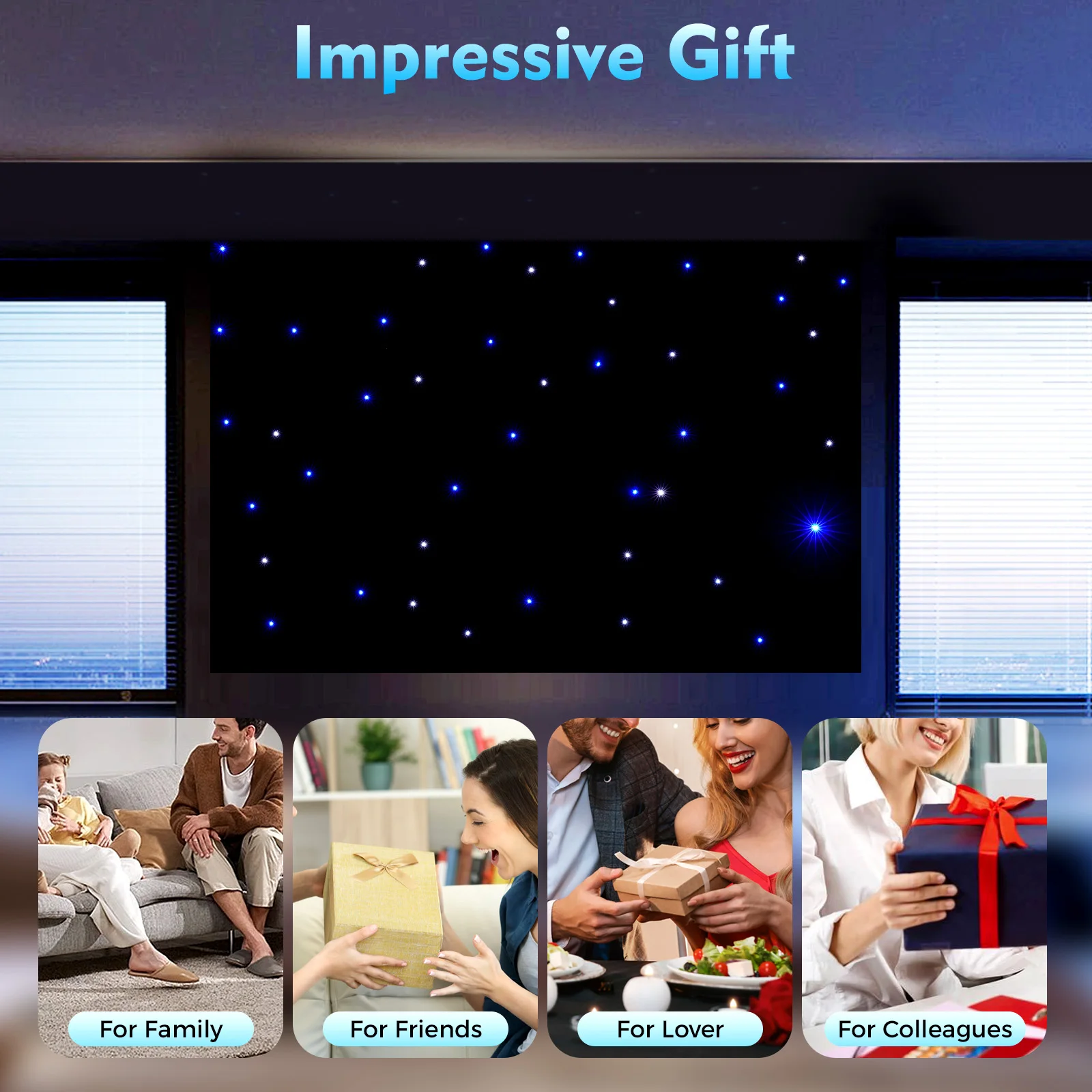 

LED Stage Starry Sky Cloth Background, Foldable Backdrops with Remote Controller for Wedding Party Club Show Decoration