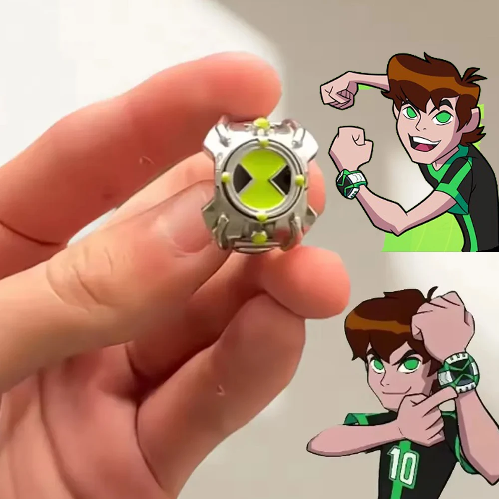 Anime Ben 10 Omnitrix Cosplay Ring Unisex Punk Goth Trendy Cartoon Personality Finger Rings Jewelry Accessories Gift